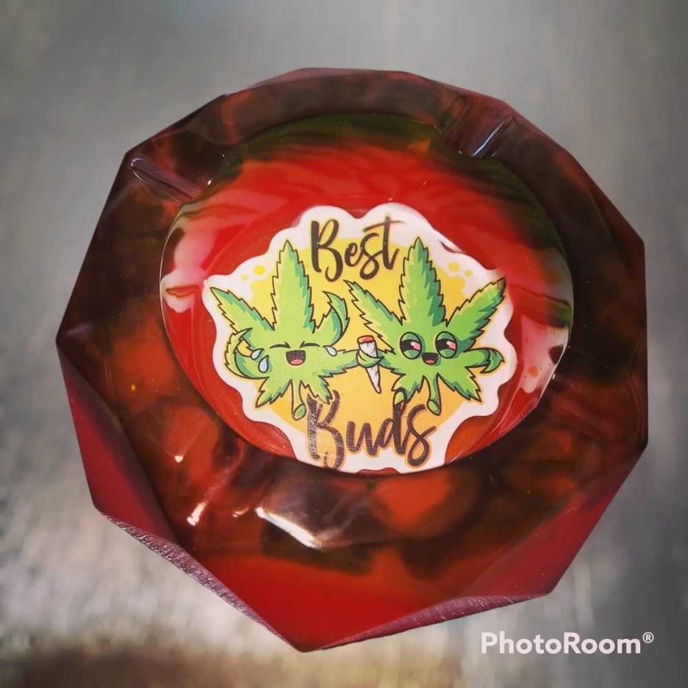 Handmade resin ashtray